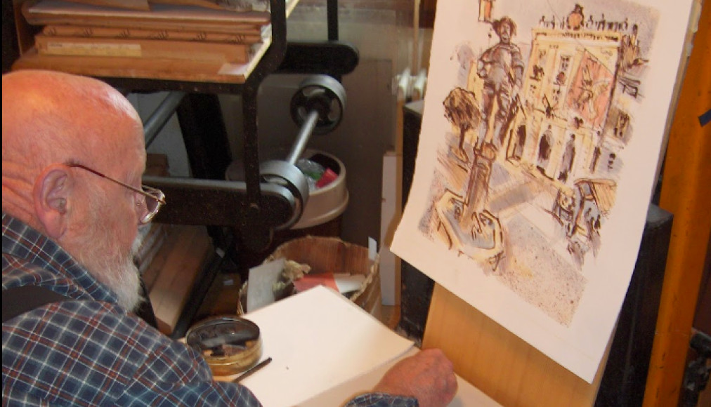 Jacques Perrenoud dans son atelier, à Baulmes © DR