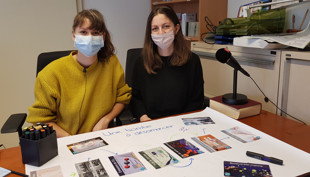 Natacha Forte, Co-responsable communication, et Elodie Sierro, Responsable interventions et animations de la Campagne œcuménique 2021 Natacha Forte, Co-responsable communication, et Elodie Sierro, Responsable interventions et animations de la Campagne œcuménique 2021 / © Davide Pesenti / RTSreligion