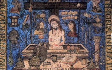 &quot;La messe de Saint Grégoire&quot;, mosaïque de plumes créé par Diego Huanitzin (Mexique) en 1539 / ©Wikimedia Commons/Domaine public