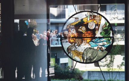 L’un des deux vitraux inaugurés le 30 août à Bassenges 1 par la paroisse d’Ecublens. / ©François Paccaud